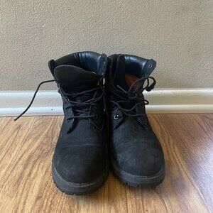 Black Nubuck Timberland Boots - 7.5